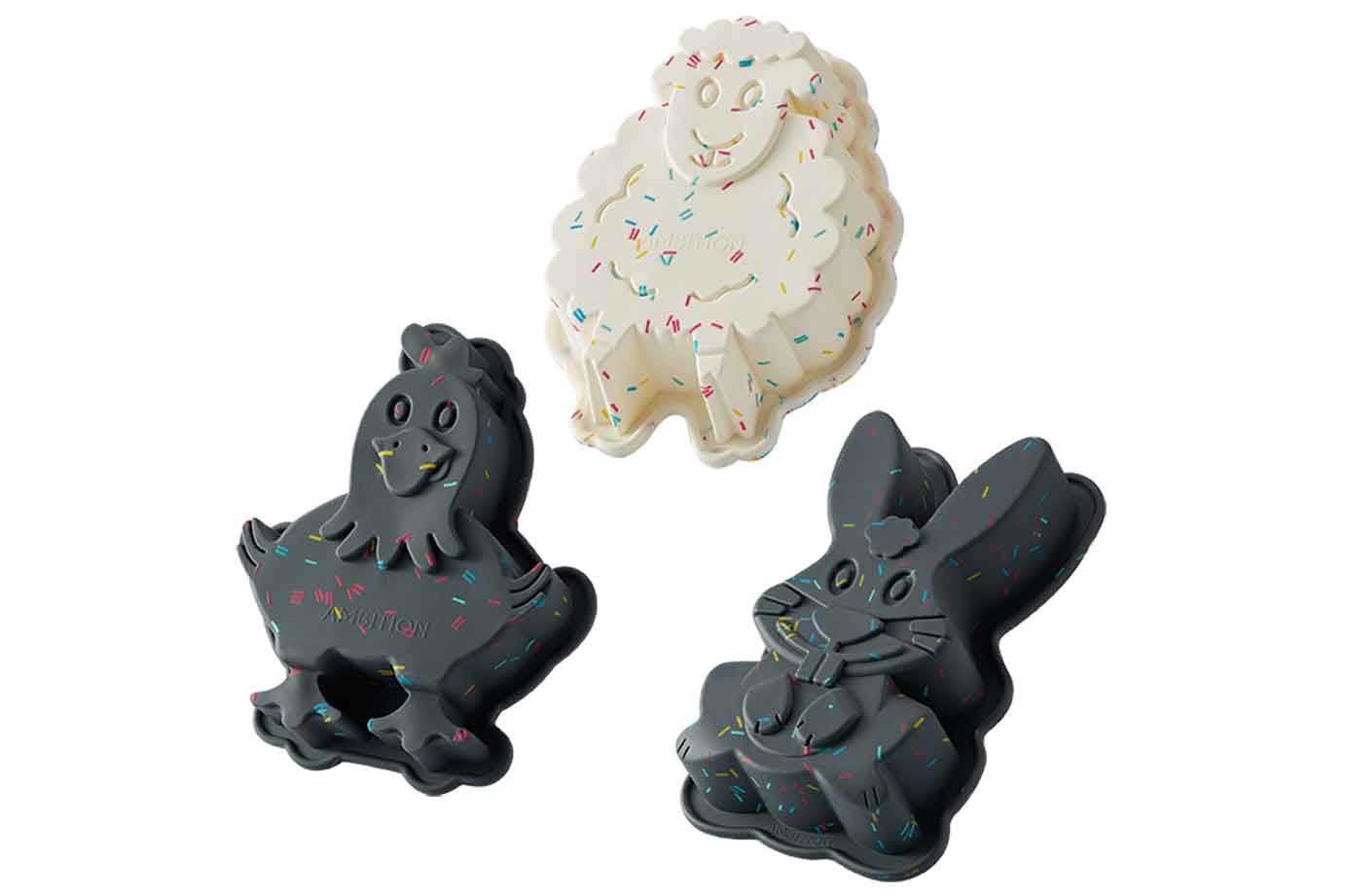 3 cartoon cake molds